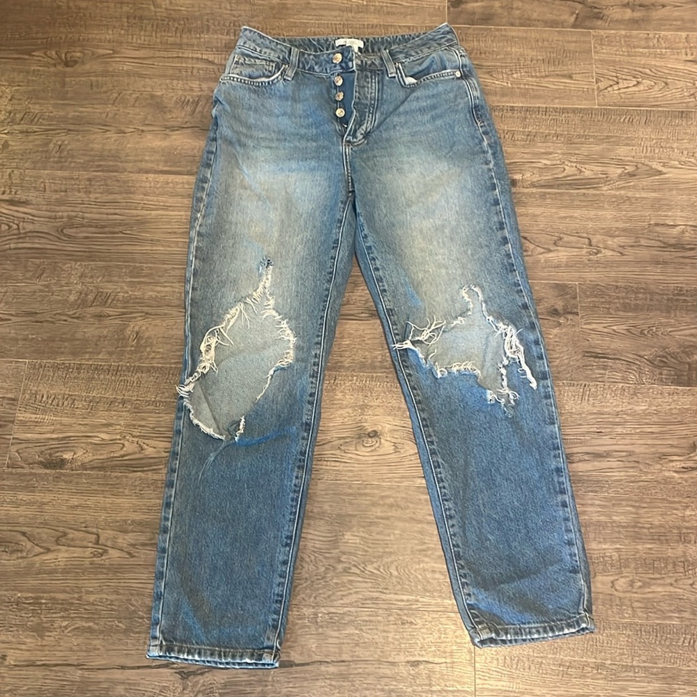 Forever 21 distressed mom jeans